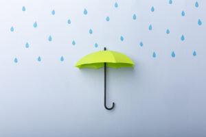 protection concept with umbrella