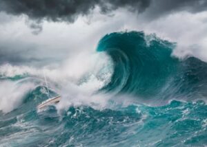 tsunami ilustrasi
