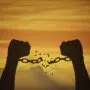 broken chains hands silhouette news