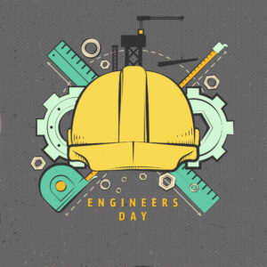 4 engineers day hand drawn flat illustration engineers day