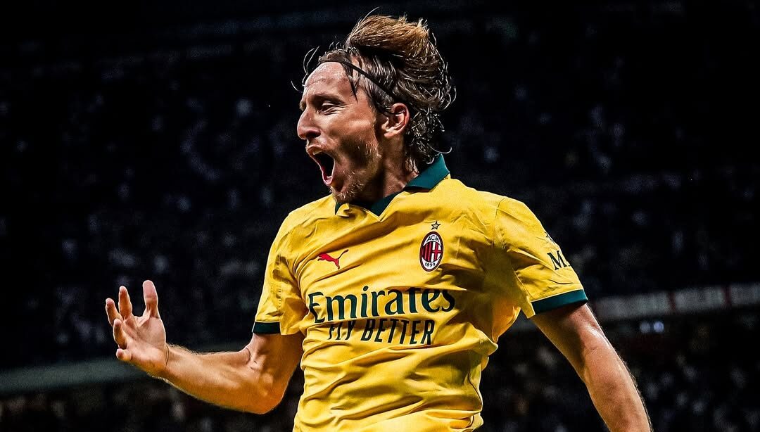maestro luka modrić nets his first ac milan goal in a 1–0 win over bologna. 🔴new colors, same c