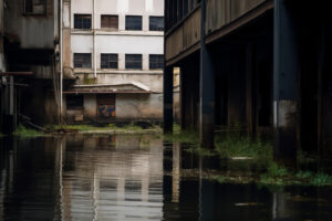natural disaster concept with flood