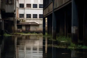 natural disaster concept with flood