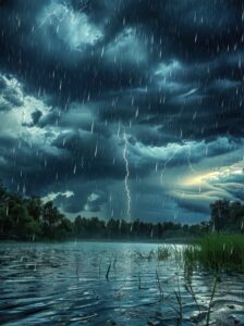 thunderstorm village