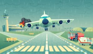 kecelakaan pesawat ilustrasi freepik