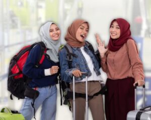 pemudik cewek ilustrasi