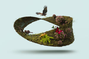 loop nature concept collage