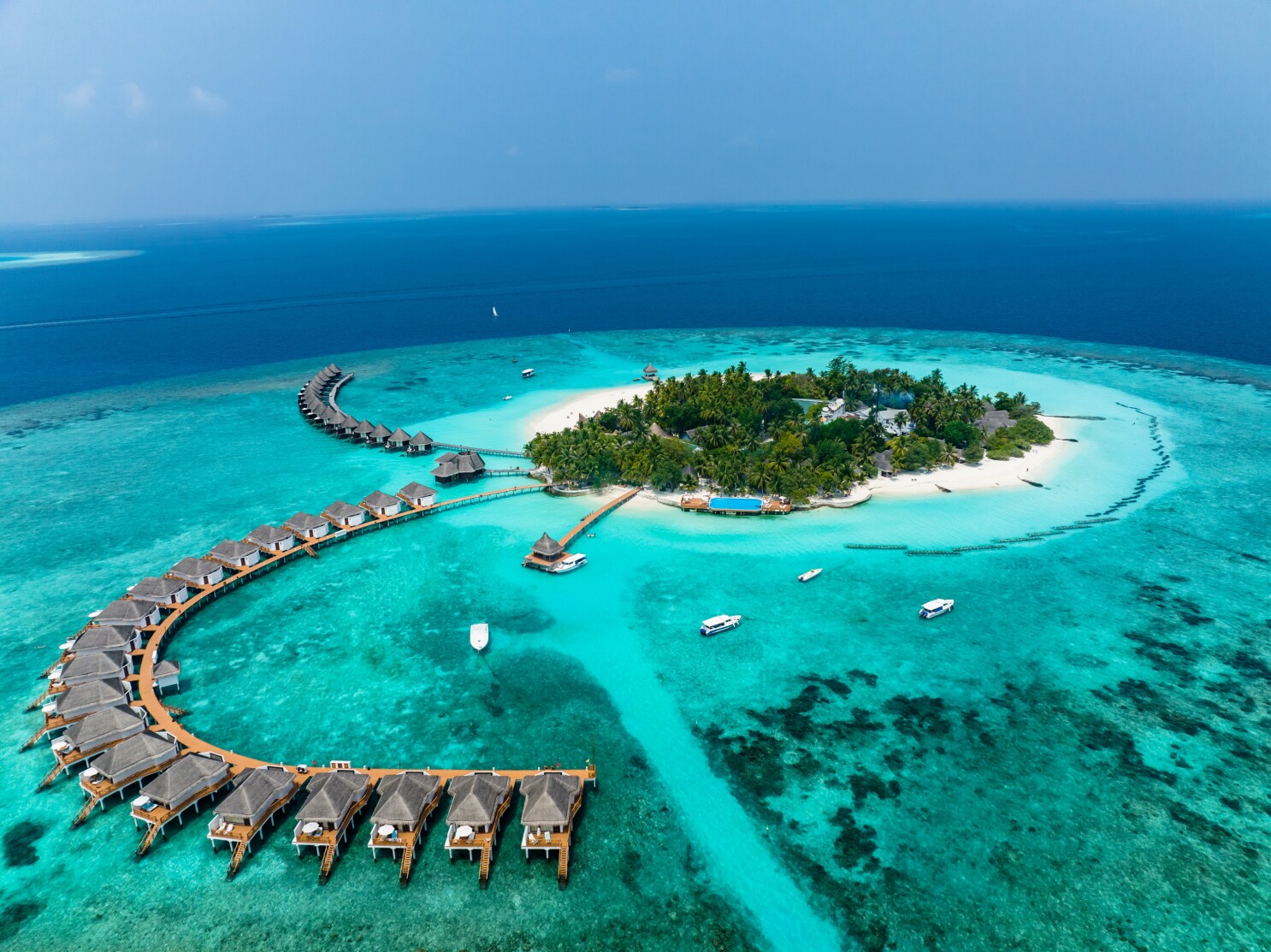 aerial,view,,maldives,,north,mal&Egrave;,atoll,,indian,ocean,,thulhagiri,island