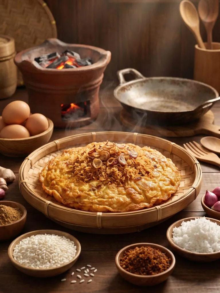 kerak telor on bamboo plate 202608060601