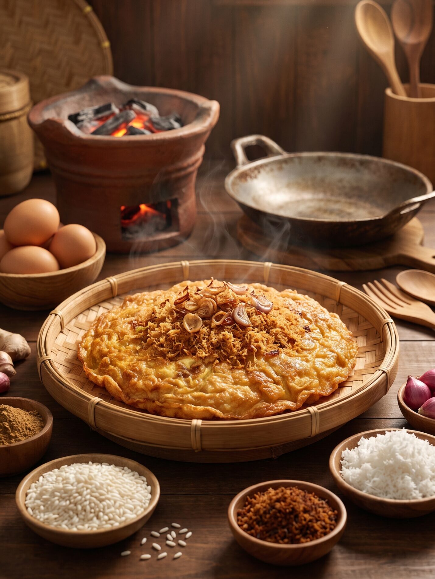 kerak telor on bamboo plate 202608060601