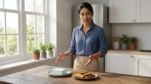 woman presenting food in kitchen 20261003115821