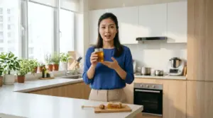 woman presenting jar of honey 20261026101854
